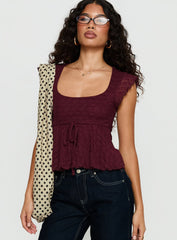 Auroraah Frill Top Cherry