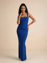 Amazing Mesh Ruched Column Maxi Dress
