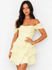Pretty In The Sun Off Shoulder Mini Dress